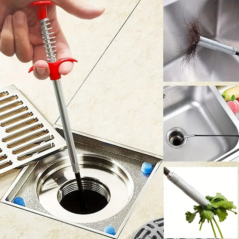 Flexible Bendable Grabber Tool with 4 Claws – Drain Clog Remover for Kitchen Sinks, Toilets, and Home Use