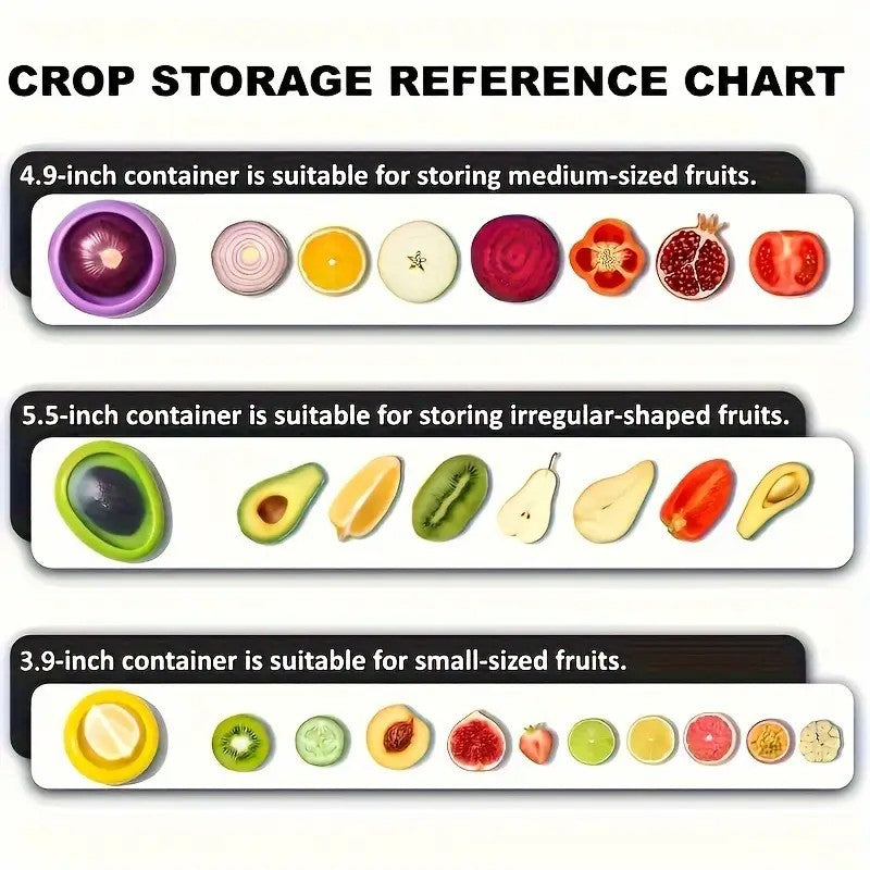 Reusable Fruit & Vegetable Containers – Space-Saving Fridge Storage Set