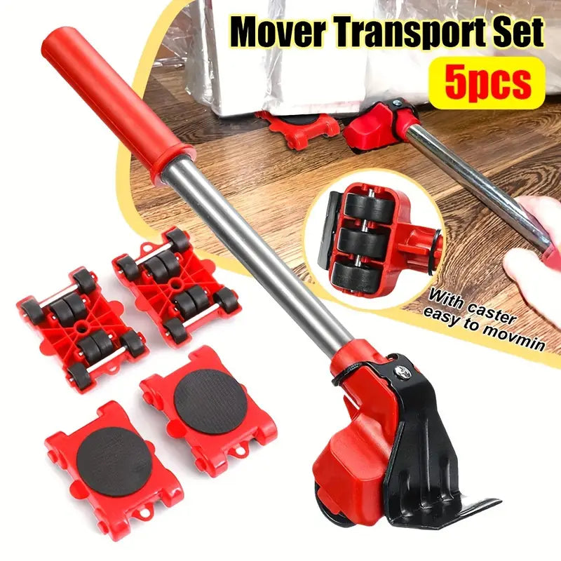 Heavy Furniture Movers with Wheels - Furniture Lifter Tool Set with Appliance Slider for Tile and Hardwood Floors - Compact Design, Easy-to-Use for Heavy Household Items