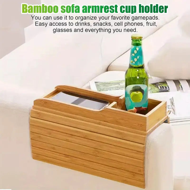 Modern Minimalist Bamboo Sofa Tray, 43x53cm