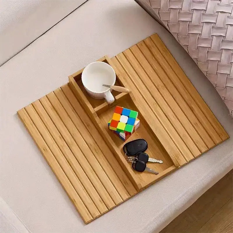 Modern Minimalist Bamboo Sofa Tray, 43x53cm