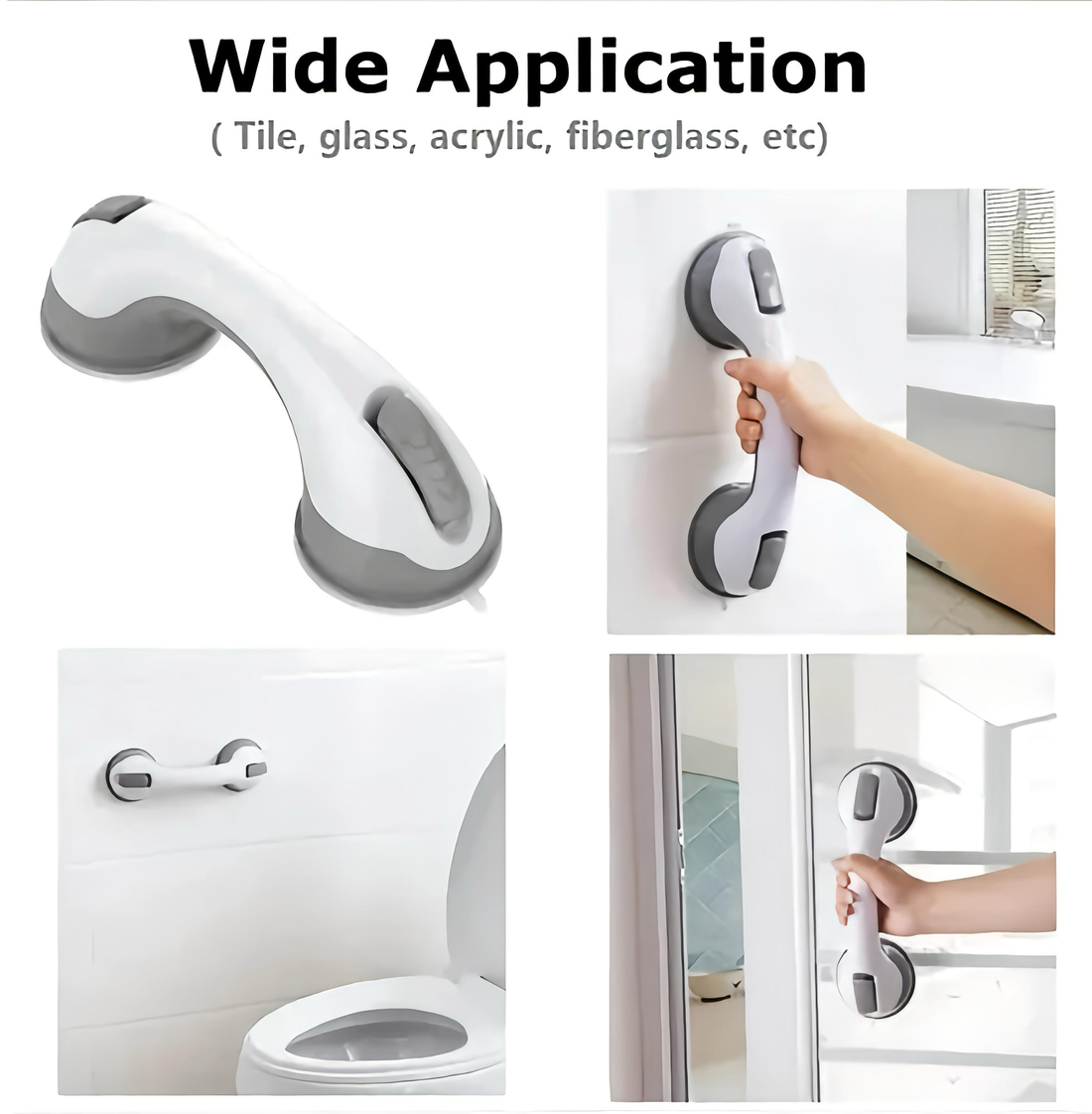 Portable Anti-Slip Suction Cup Bathroom Safety Handle – Handrail Support Grip for Shower & Bath (1 Pc)