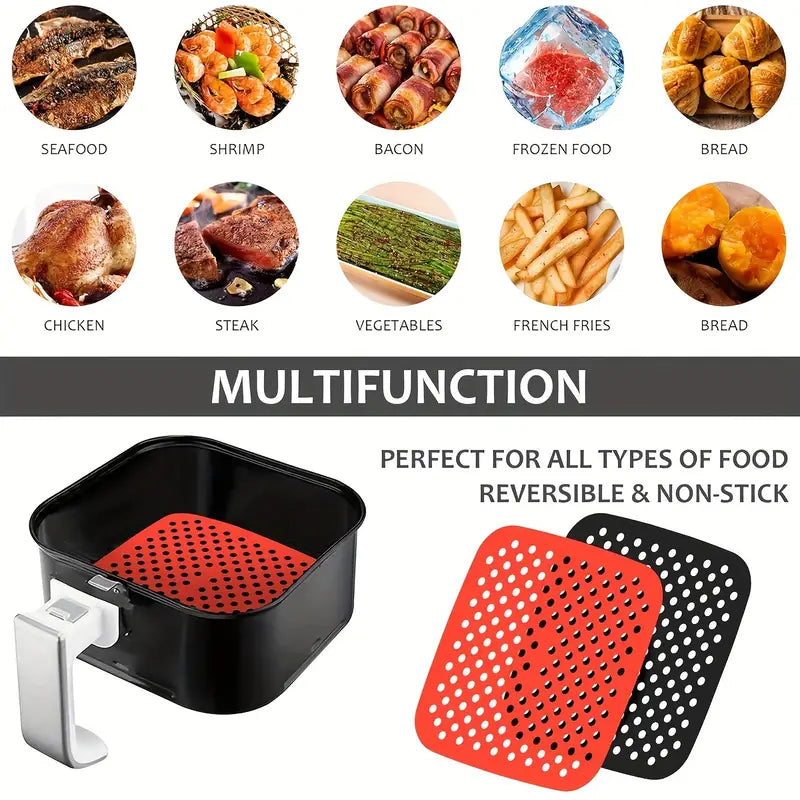 Reusable Silicone Baking Pan for Air Fryer (Square/Round)