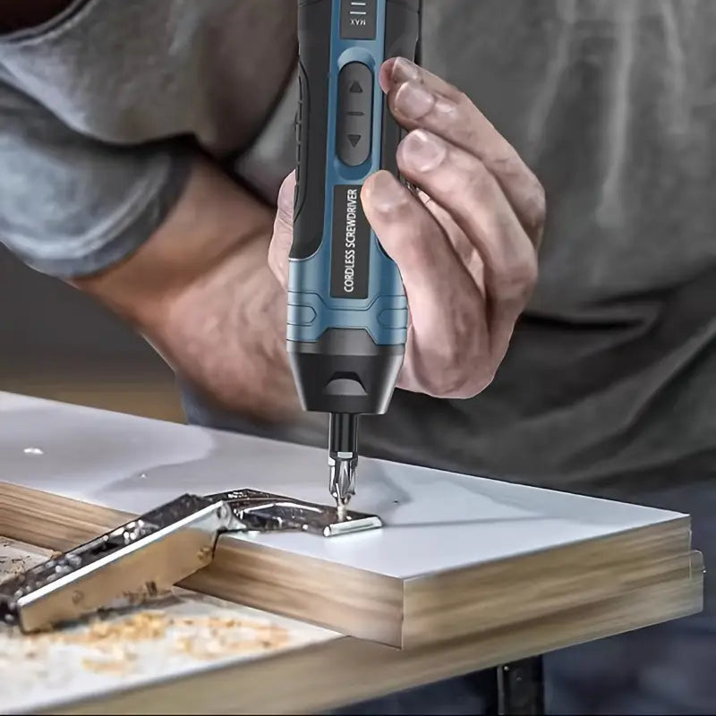 20-in-1 Cordless Screwdriver Kit – USB Rechargeable, LED Work Light, 4-Speed Torque (Max 5 Nm)
