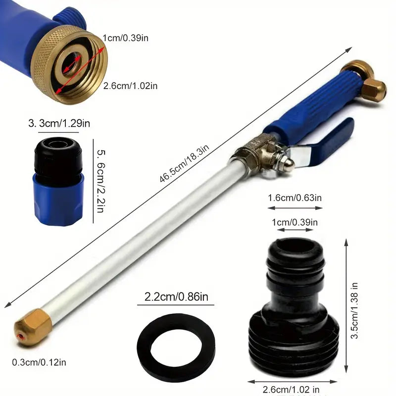 High Pressure Power Washer Wand For Garden Hose With Jet Nozzle And Fan Nozzle Hydro Jet Power Sprayer For Car Washing Or Garden Cleaning Made Of Durable Metal
