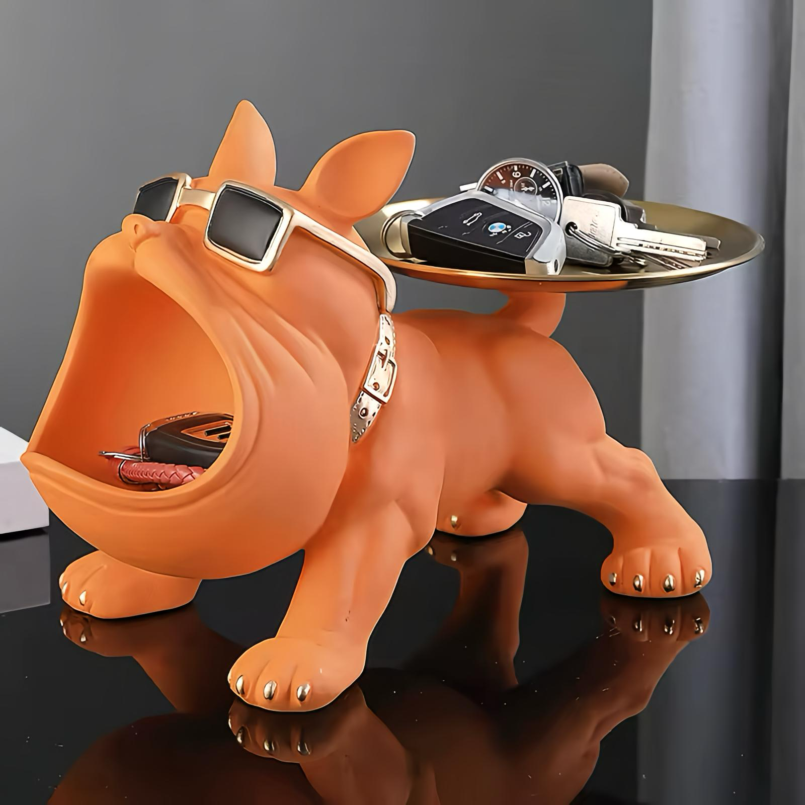 Bulldog Storage Bin and Tray – Functional Décor with Personality