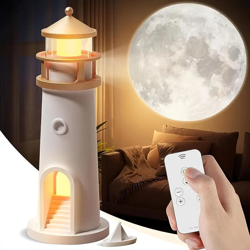 Moon Projection Lighthouse Night Light