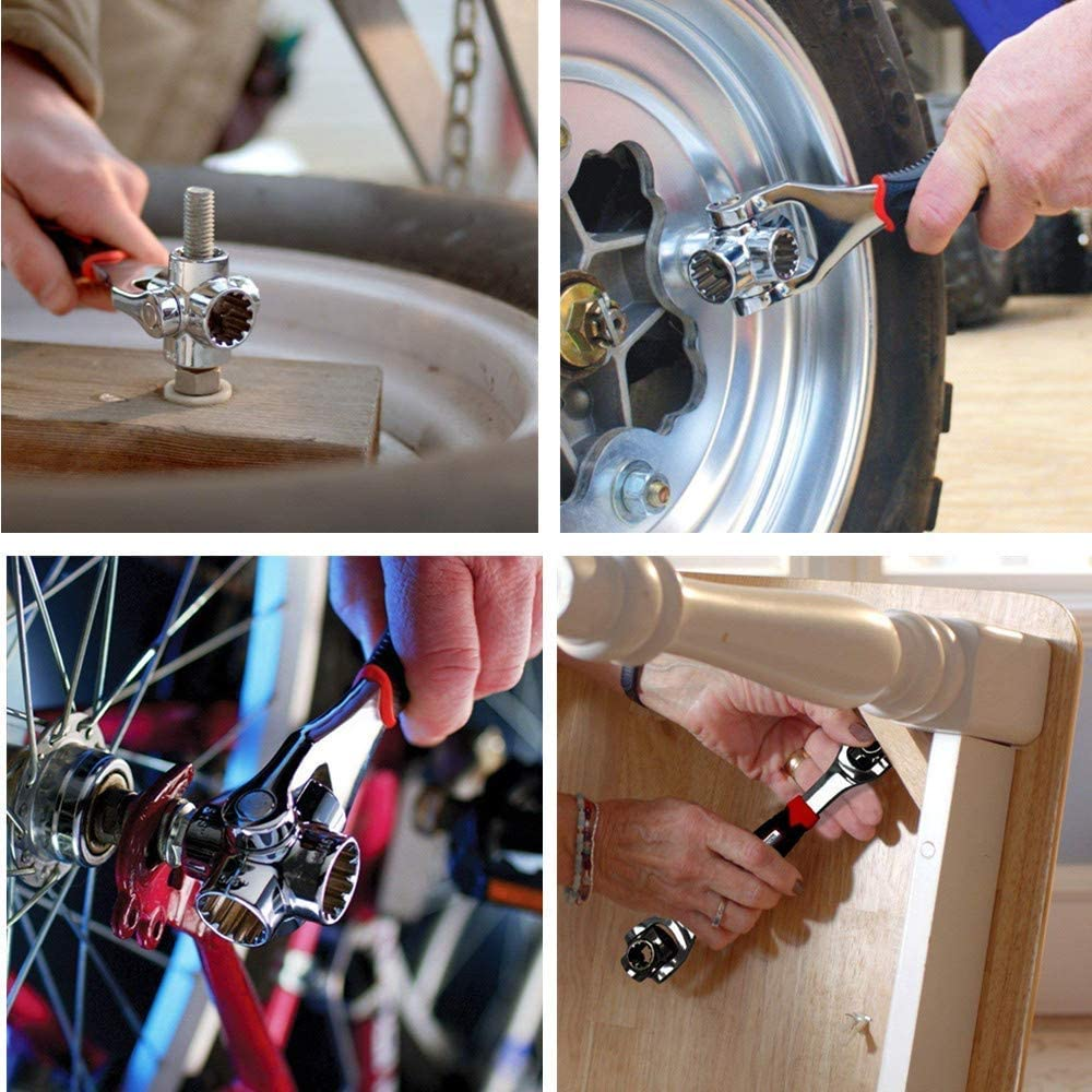 48-in-1 Universal Socket Wrench – Multifunction Tool with 360° Rotating Head for Home & Car Repair