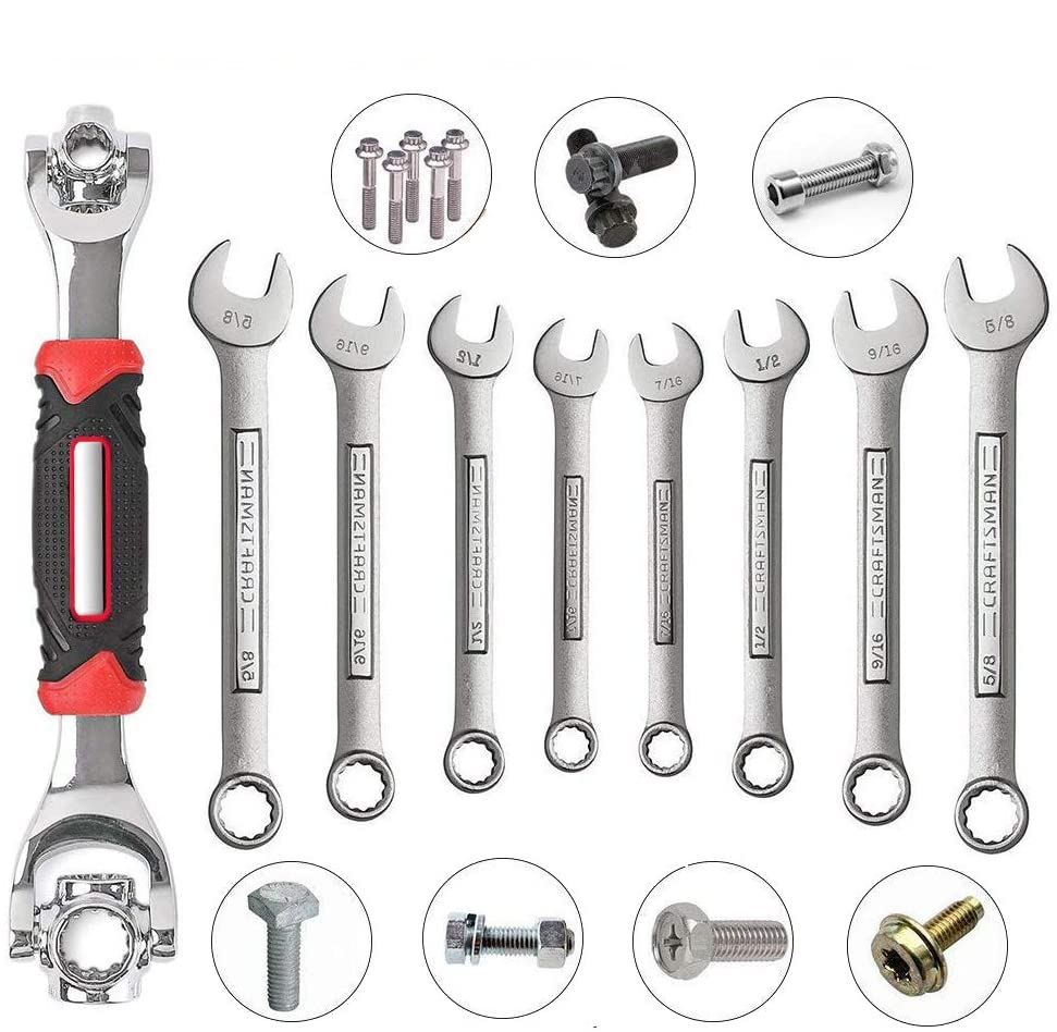 48-in-1 Universal Socket Wrench – Multifunction Tool with 360° Rotating Head for Home & Car Repair