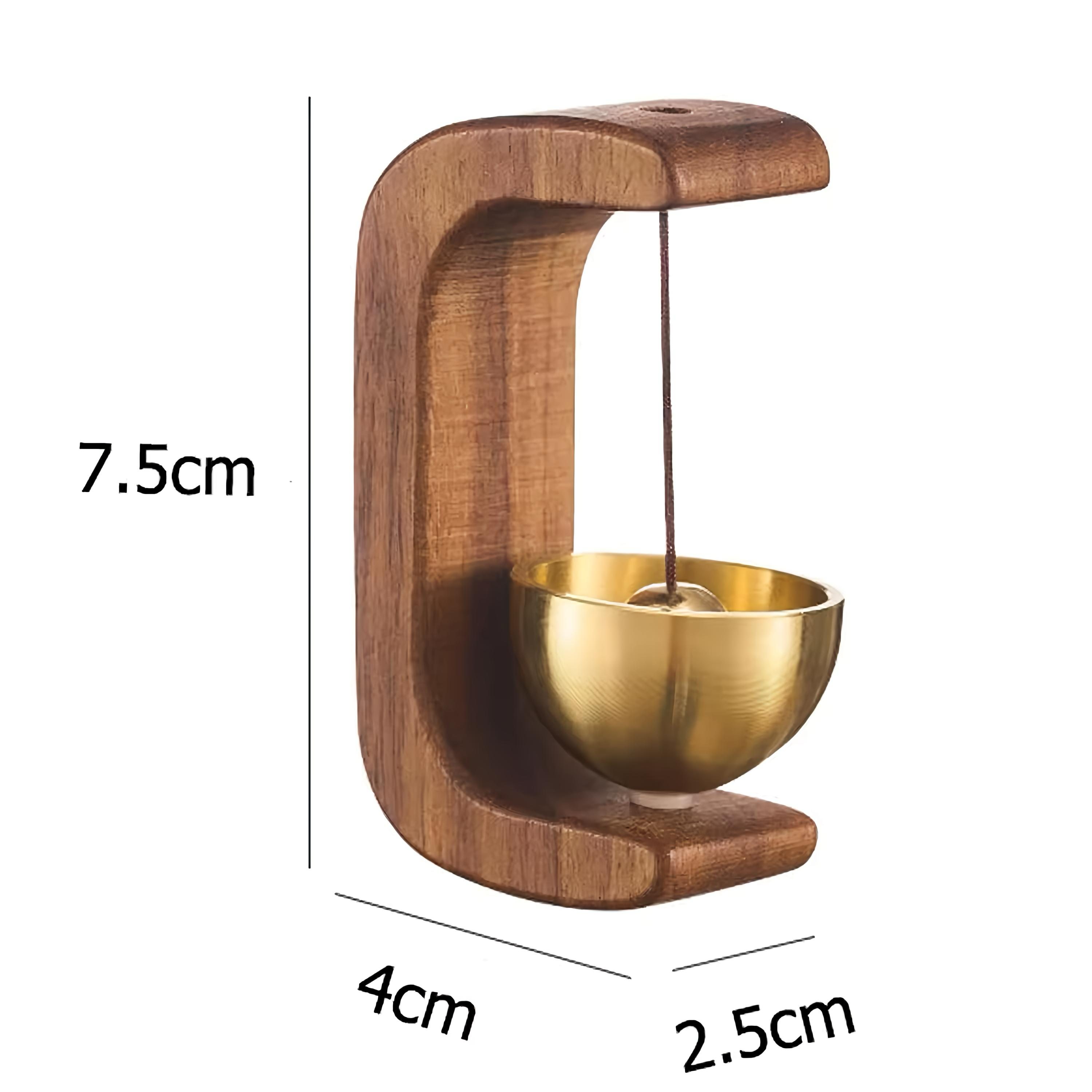Wooden Wind Bell – Magnetic Copper Chime for Entryway or Car