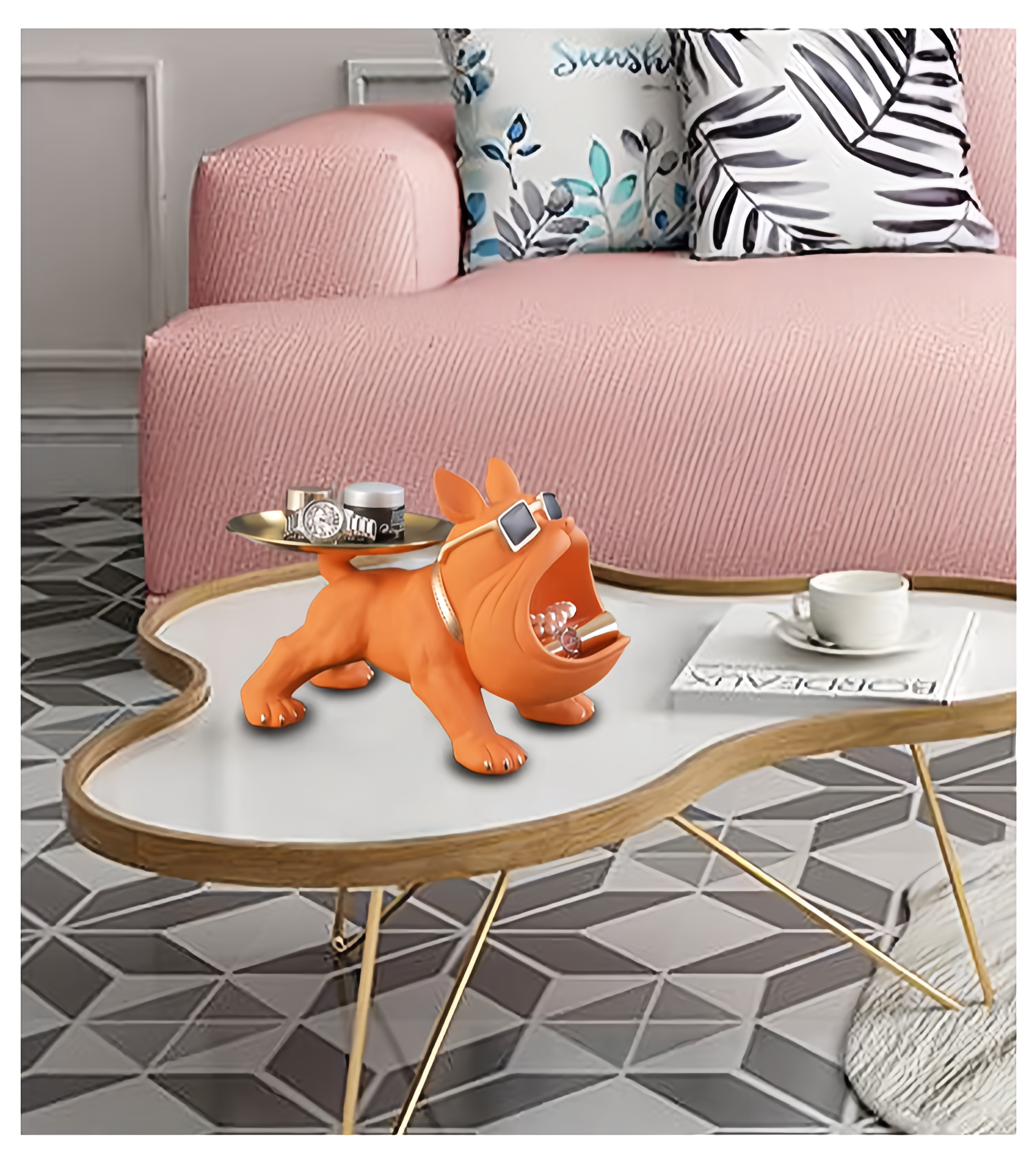 Bulldog Storage Bin and Tray – Functional Décor with Personality