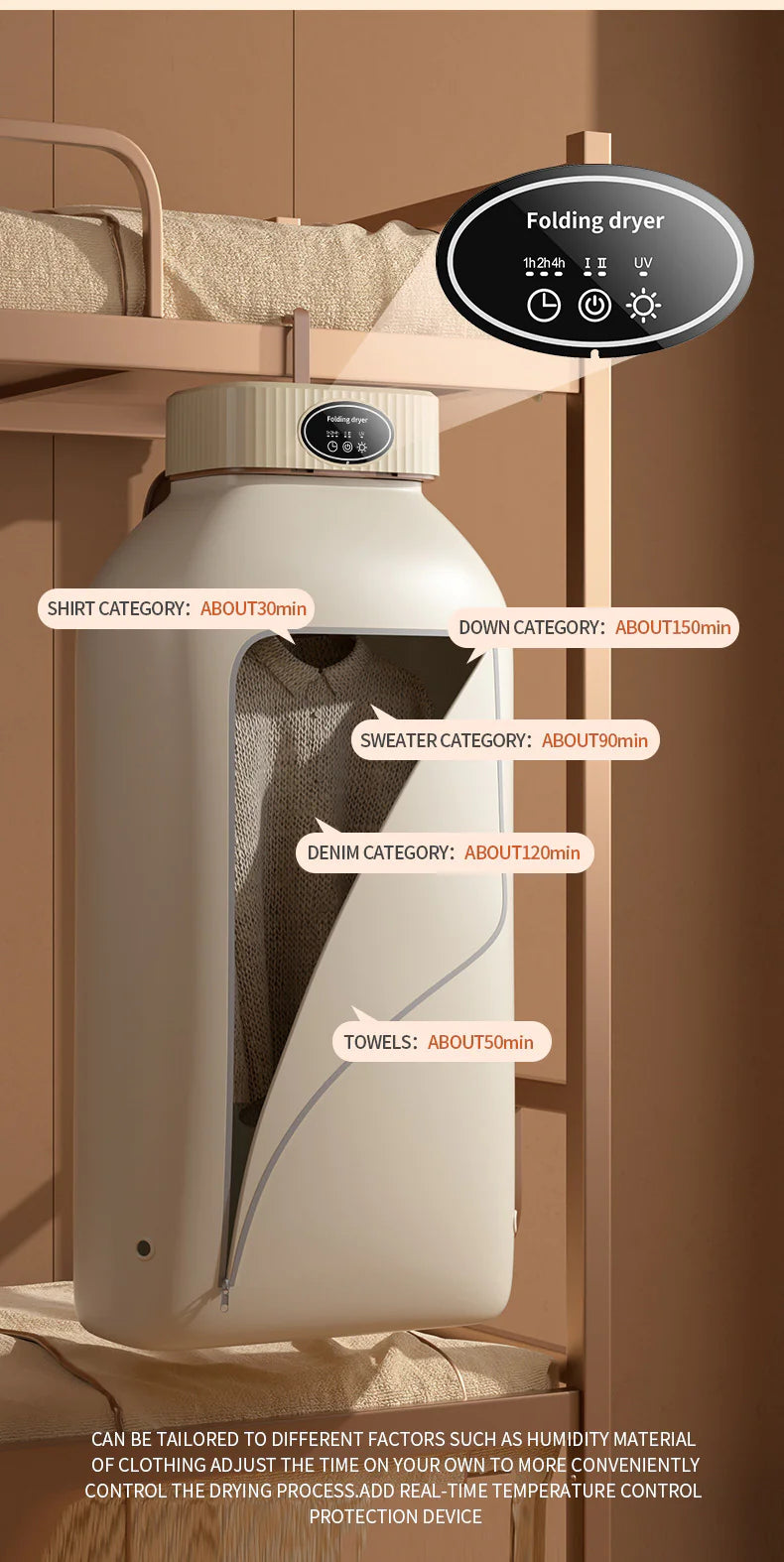 Portable Electric Clothes Dryer – Foldable & Fast Drying