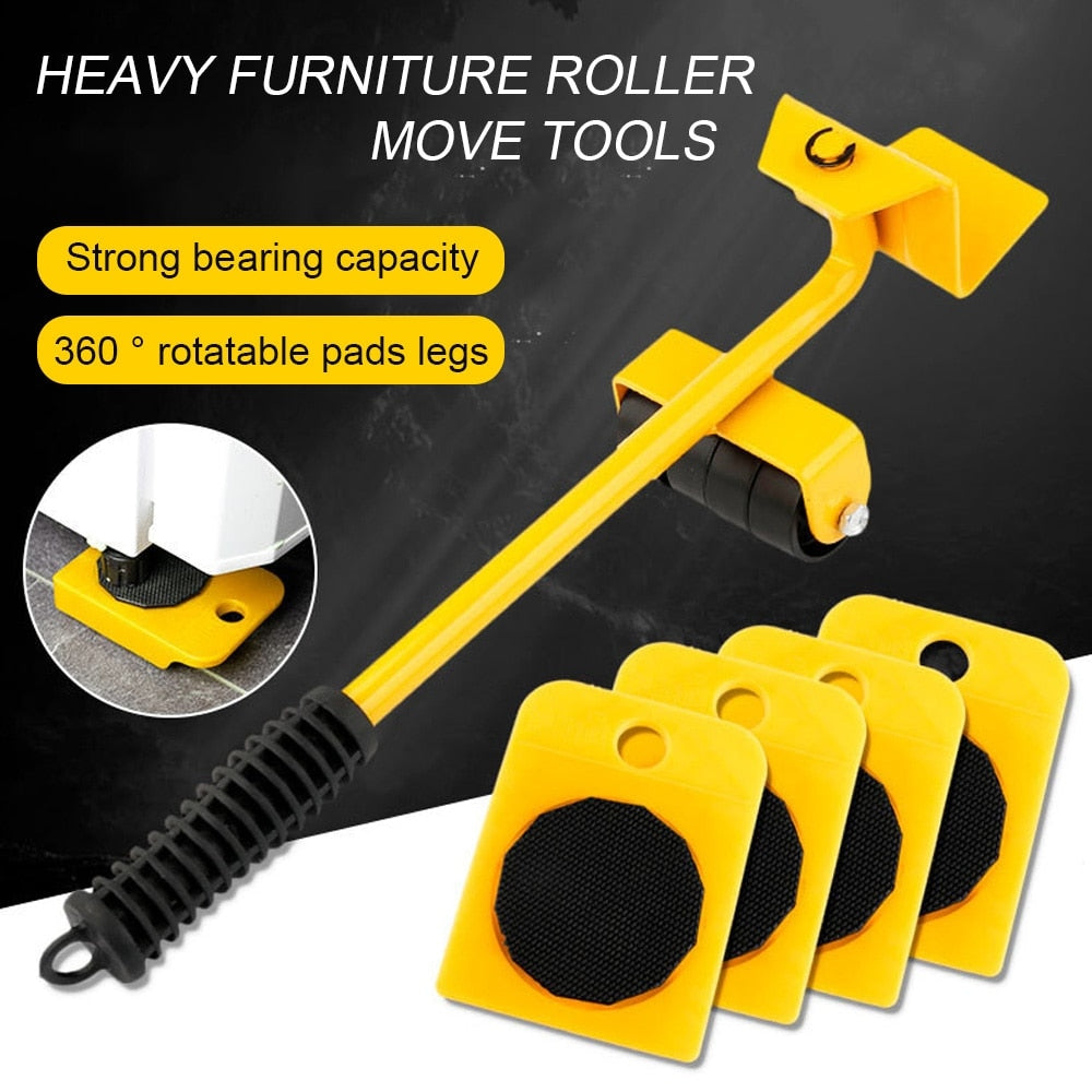 Heavy Furniture Movers with Wheels - Furniture Lifter Tool Set with Appliance Slider for Tile and Hardwood Floors - Compact Design, Easy-to-Use for Heavy Household Items