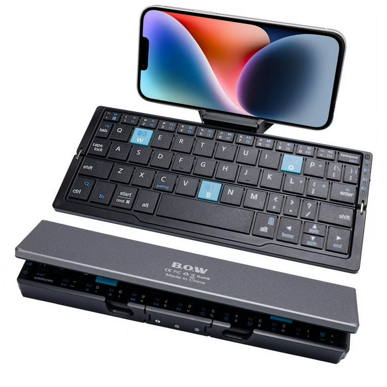 Portable Foldable Bluetooth Keyboard with Magnetic Stand