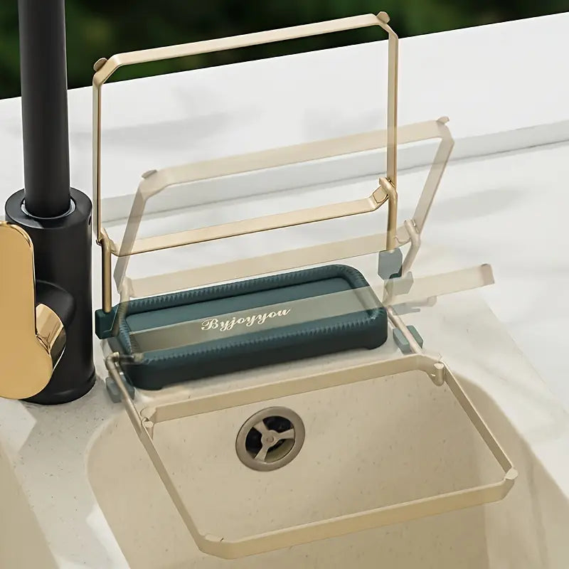 Foldable Kitchen Sink Strainer Rack – Corner Drain Basket