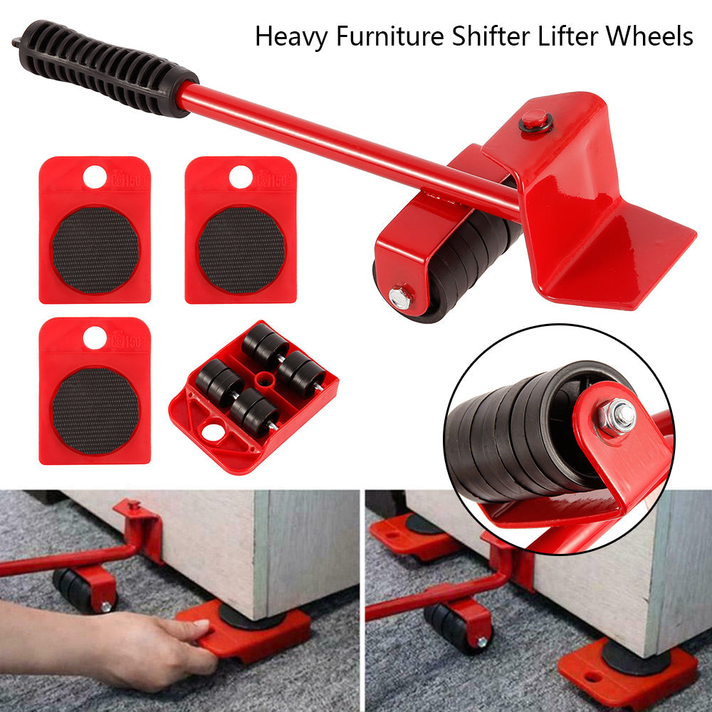 Heavy Furniture Movers with Wheels - Furniture Lifter Tool Set with Appliance Slider for Tile and Hardwood Floors - Compact Design, Easy-to-Use for Heavy Household Items