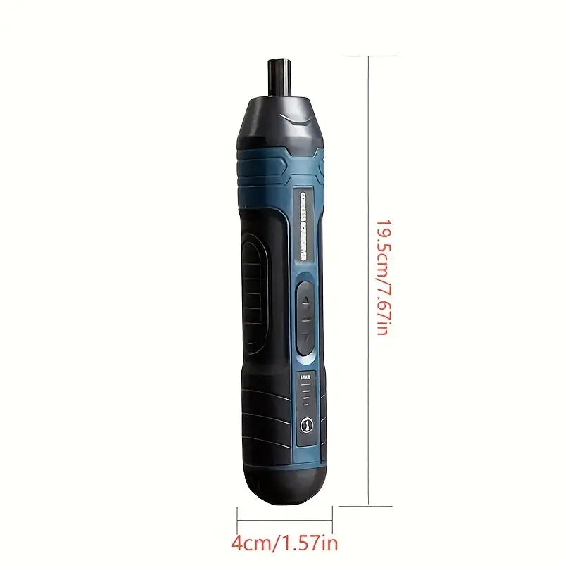 20-in-1 Cordless Screwdriver Kit – USB Rechargeable, LED Work Light, 4-Speed Torque (Max 5 Nm)