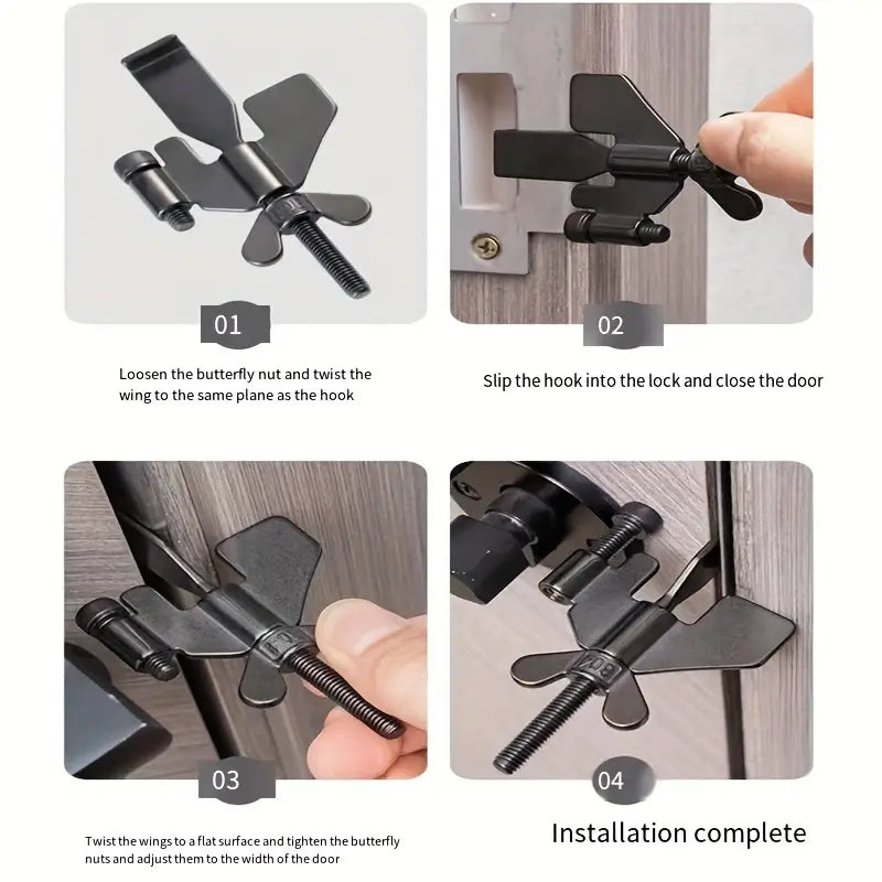 Safe Guard Portable Door Lock & Personal Alarm for Travel & Home