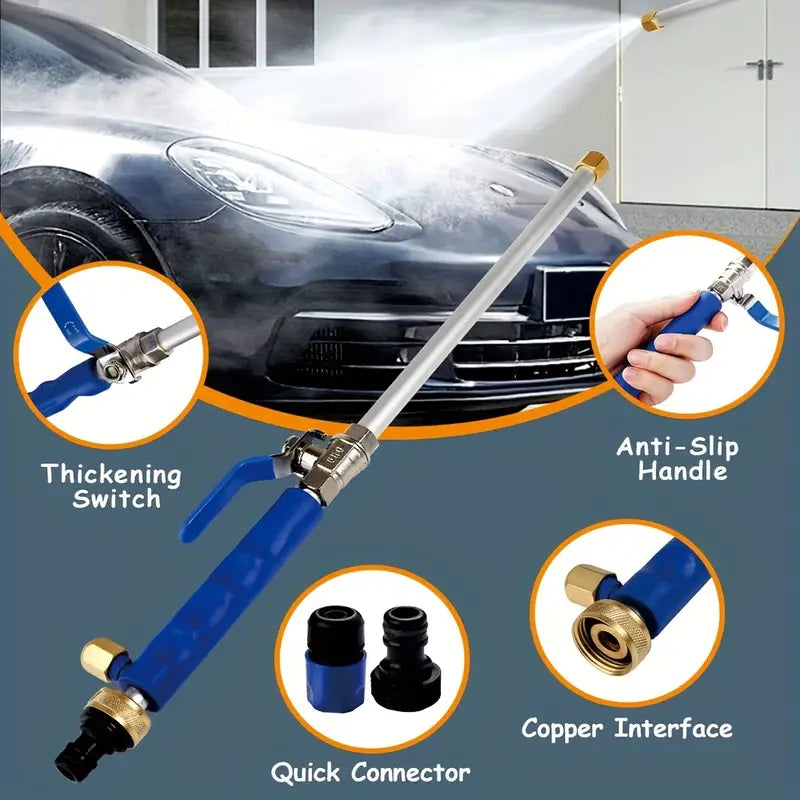 High Pressure Power Washer Wand For Garden Hose With Jet Nozzle And Fan Nozzle Hydro Jet Power Sprayer For Car Washing Or Garden Cleaning Made Of Durable Metal