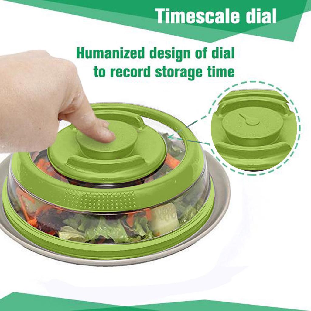 Vacuum Food Seal Cover With Time Scale - Freshness Keeper for Leftovers & Produce