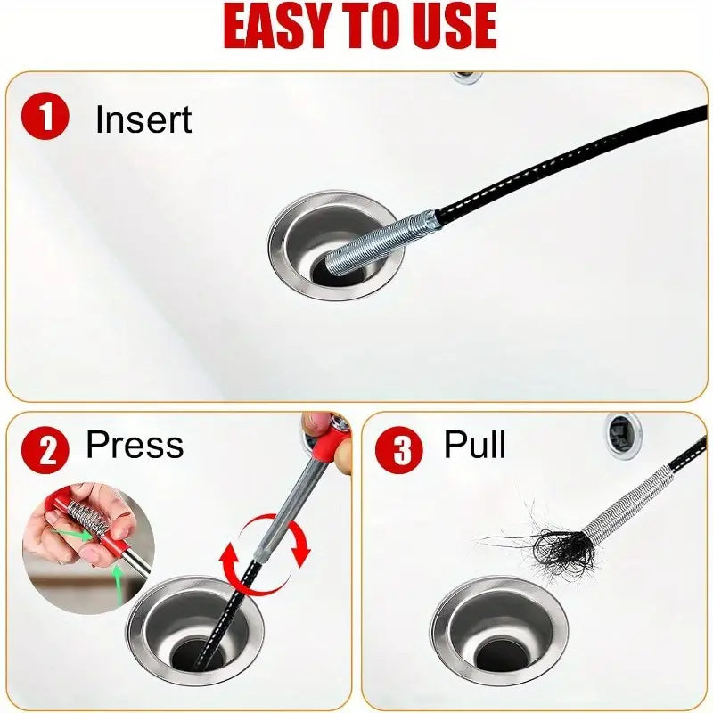 Flexible Bendable Grabber Tool with 4 Claws – Drain Clog Remover for Kitchen Sinks, Toilets, and Home Use
