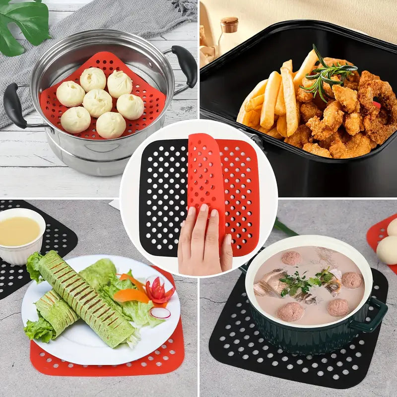 Reusable Silicone Baking Pan for Air Fryer (Square/Round)