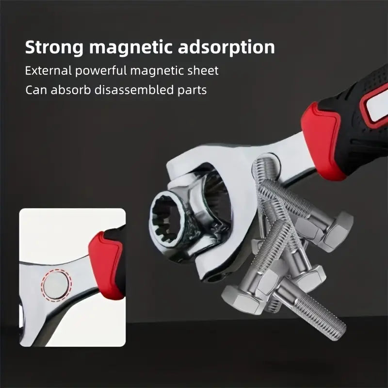48-in-1 Universal Socket Wrench – Multifunction Tool with 360° Rotating Head for Home & Car Repair