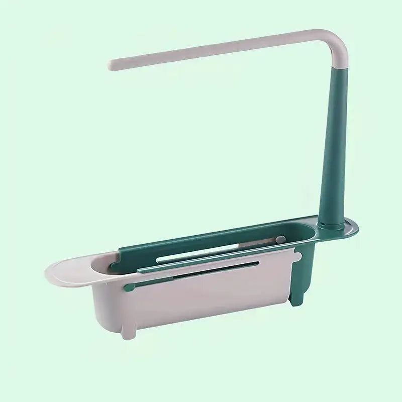Telescopic Sink Storage Rack Kitchen Organizer Soap Sponge Holder
