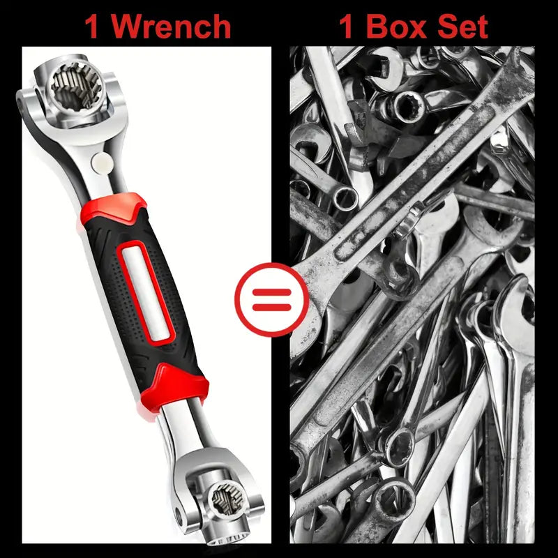 48-in-1 Universal Socket Wrench – Multifunction Tool with 360° Rotating Head for Home & Car Repair