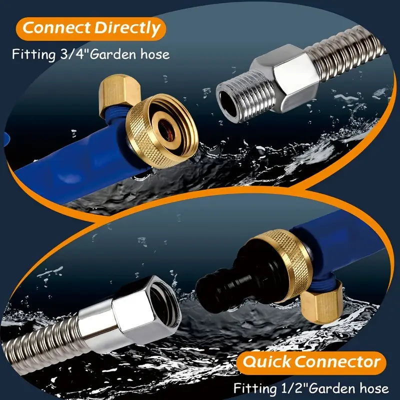 High Pressure Power Washer Wand For Garden Hose With Jet Nozzle And Fan Nozzle Hydro Jet Power Sprayer For Car Washing Or Garden Cleaning Made Of Durable Metal