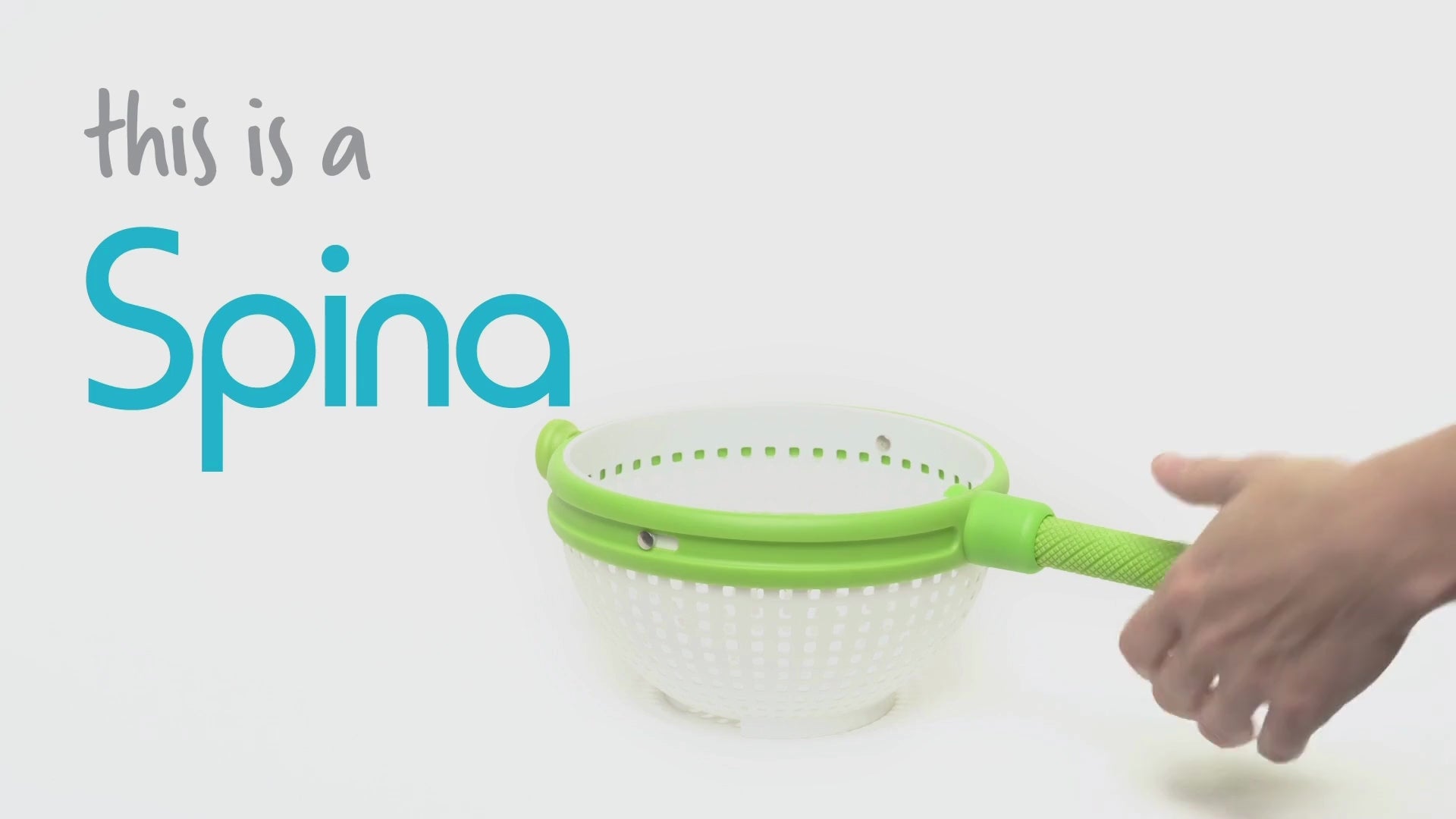Spinning Colander with Retractable Handle for Veggies and Pasta