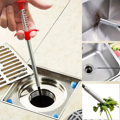 Flexible Bendable Grabber Tool with 4 Claws – Drain Clog Remover for Kitchen Sinks, Toilets, and Home Use