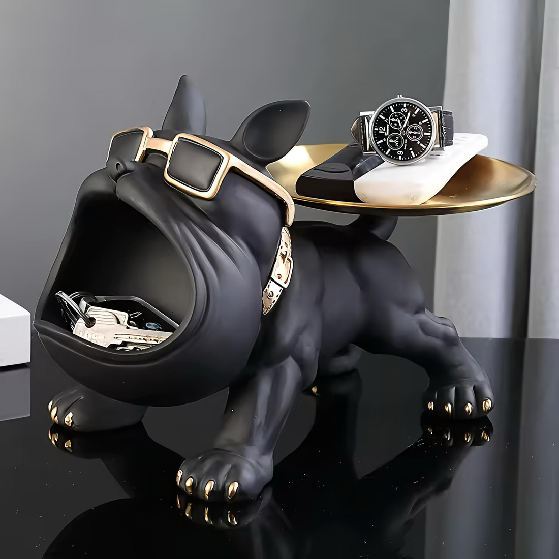 Bulldog Storage Bin and Tray – Functional Décor with Personality