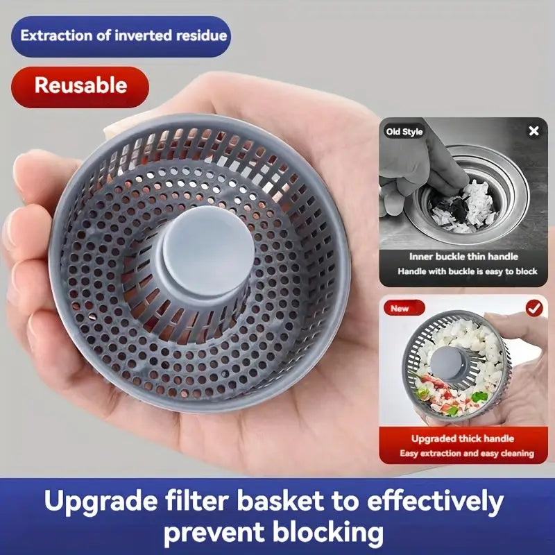 3-in-1 Stainless Steel Kitchen Sink Strainer Stopper
