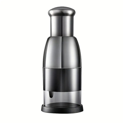 Manual Garlic Press &amp; Mini Food Chopper – Stainless Steel Handheld Dicer for Garlic, Onion, Veggies &amp; More
