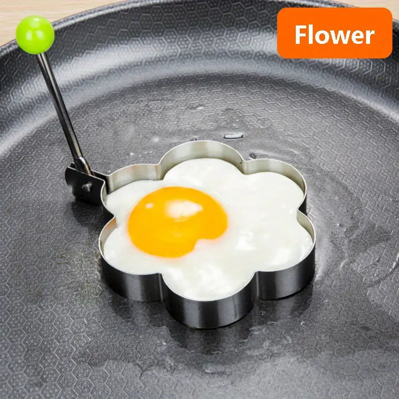 5 Styles Stainless Steel Fried Egg Mold - DIY Breakfast Pancake Shaper