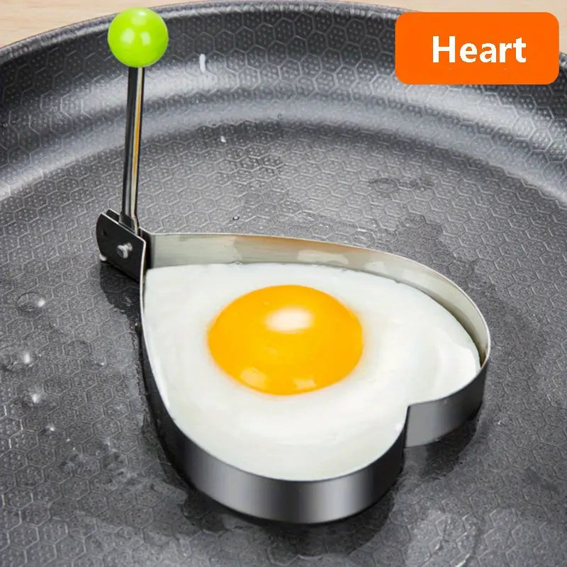 5 Styles Stainless Steel Fried Egg Mold - DIY Breakfast Pancake Shaper