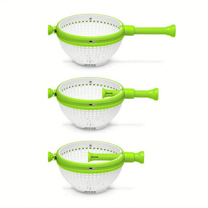 Spinning Colander with Retractable Handle for Veggies and Pasta