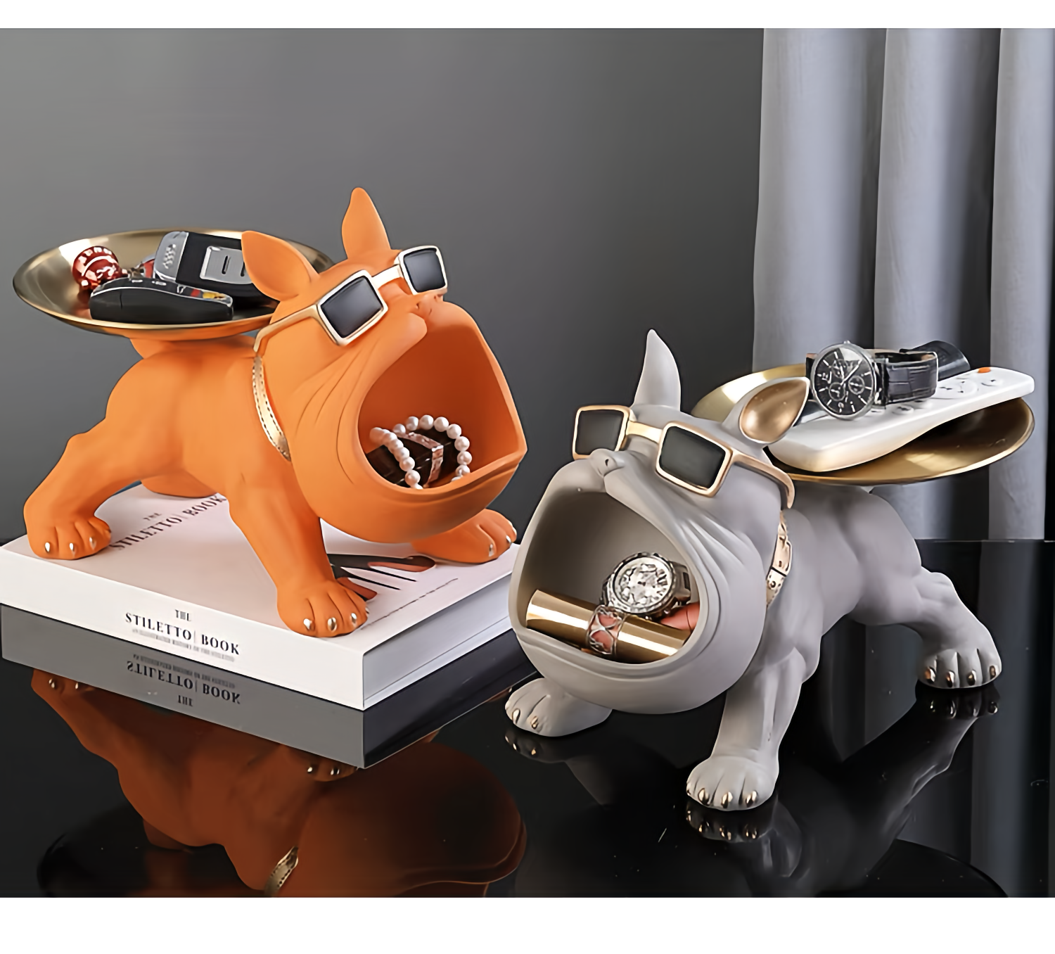 Bulldog Storage Bin and Tray – Functional Décor with Personality