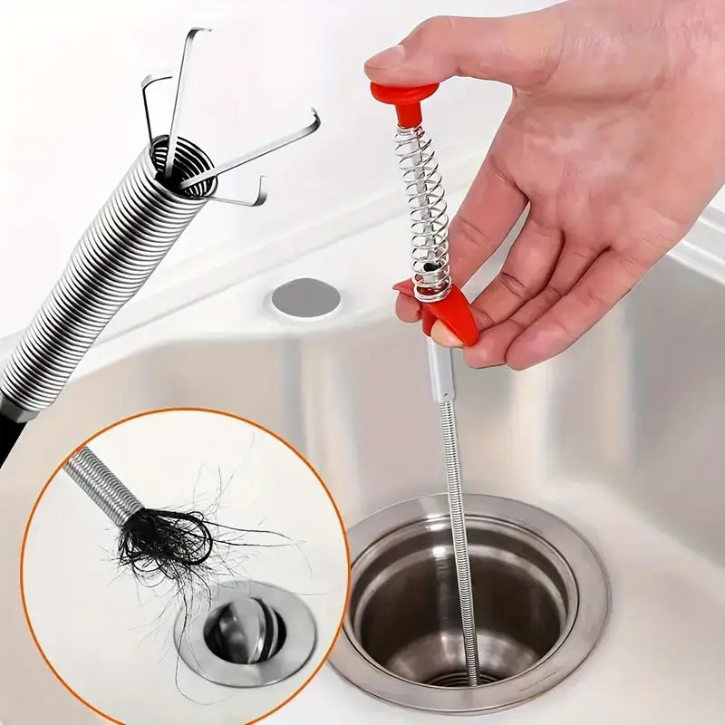 Flexible Grabber Claw Pick Up Reacher Tool (Drain Clog Remove Tool), With 4 Claws Bendable Hose Pickup Reaching Assist Tool for Litter Pick, Home and Kitchen Sink, Drains, Toilet