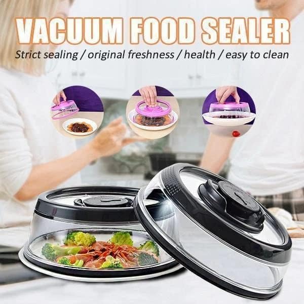 Vacuum Food Seal Cover With Time Scale - Freshness Keeper for Leftovers &amp; Produce