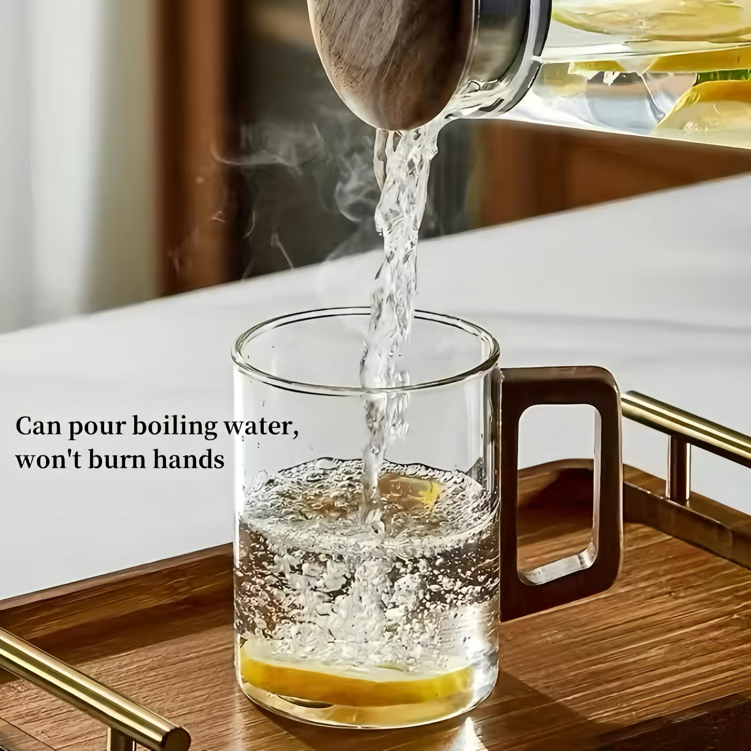 The Modern Artisan™ 400ml Borosilicate Glass Cup