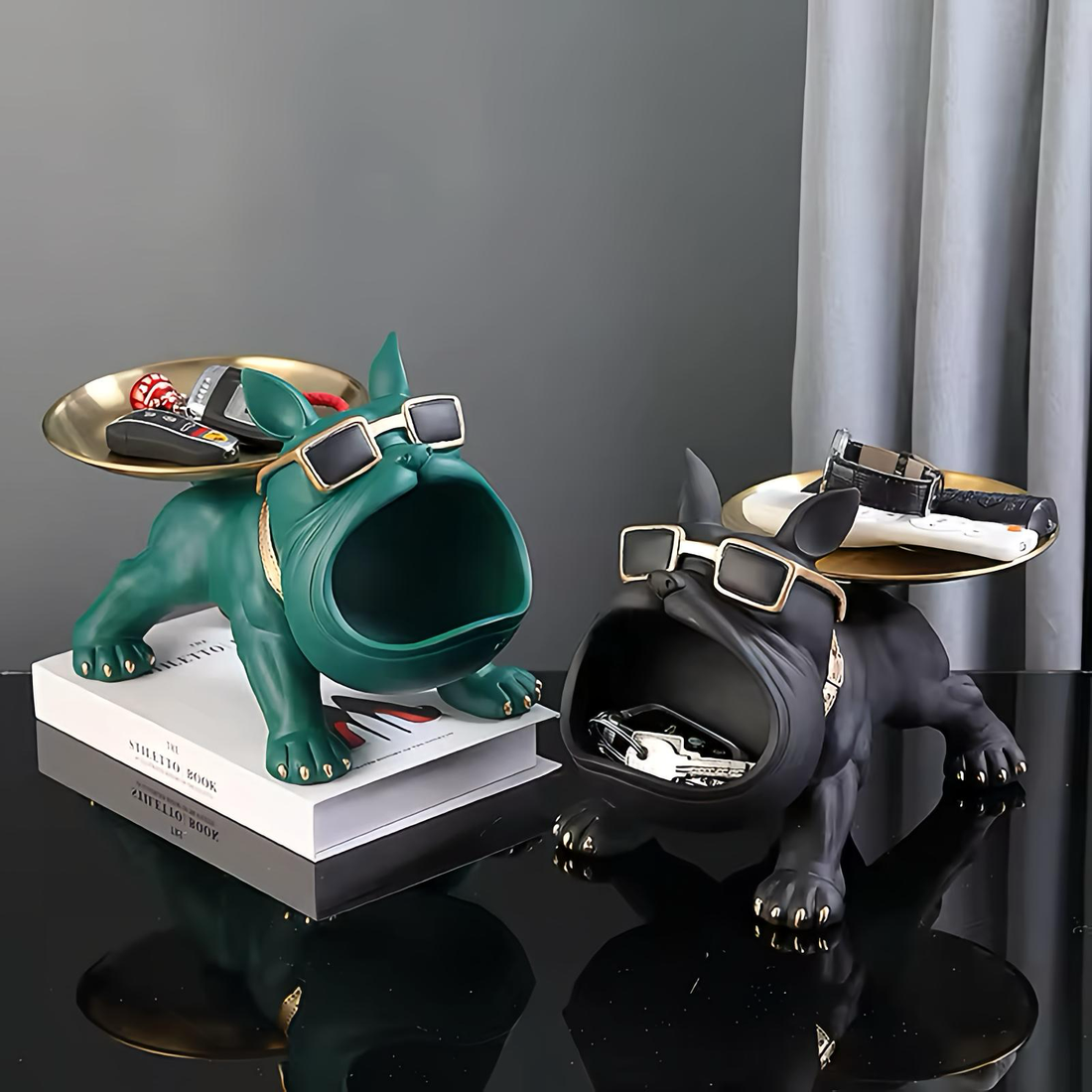 Bulldog Storage Bin and Tray – Functional Décor with Personality