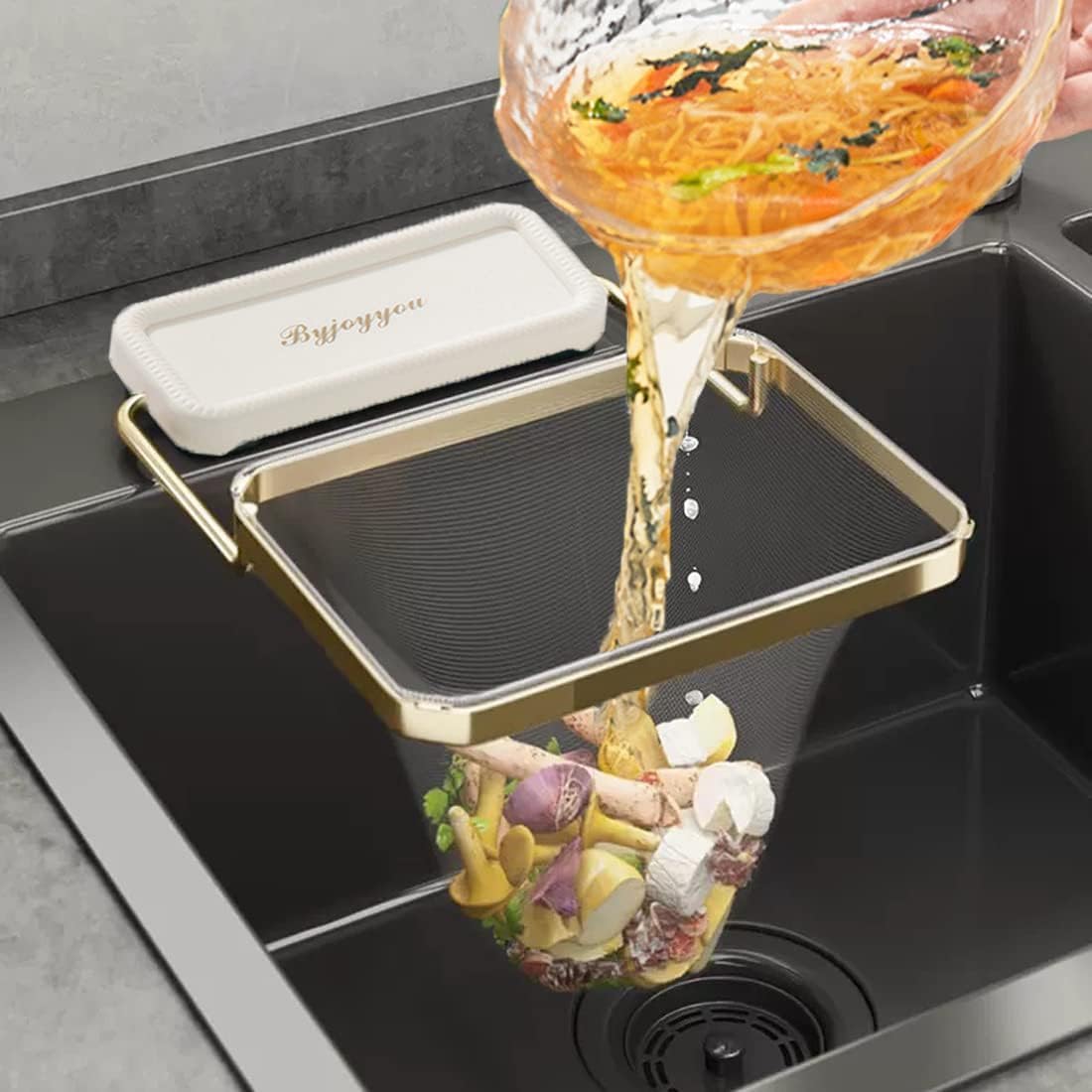 Foldable Kitchen Sink Strainer Rack – Corner Drain Basket