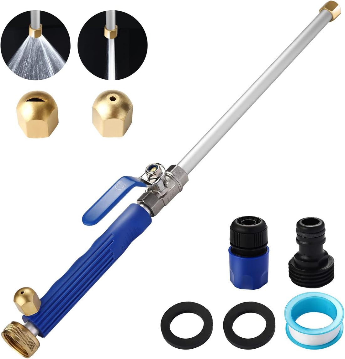 High-Pressure Water Spray Gun with Hose and Adjustable Nozzle for Car and Garden Cleaning
