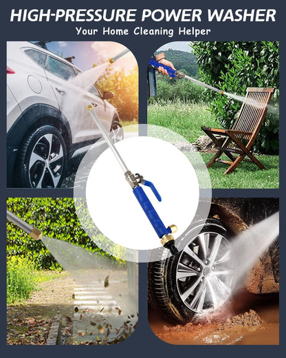 High-Pressure Water Spray Gun with Hose and Adjustable Nozzle for Car and Garden Cleaning