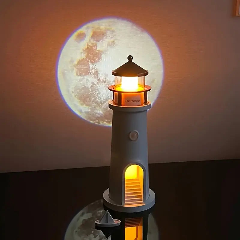 Moon Projection Lighthouse Night Light