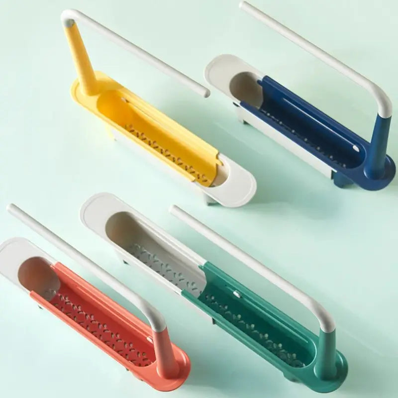 Telescopic Sink Storage Rack Kitchen Organizer Soap Sponge Holder