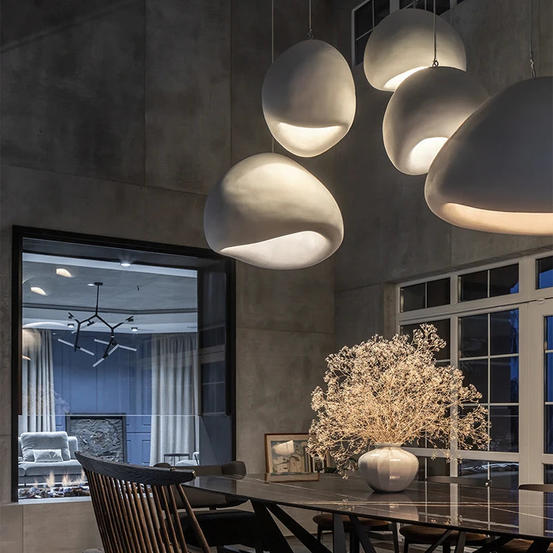 Nordic Living Room Oval Resin Chandelier Lamp