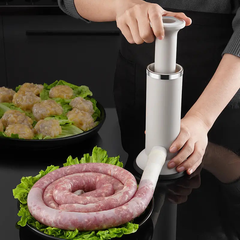 Sausage Stuffing Machine, Stainless Steel Homemade Sausage Machine Vertical Meat Stuffing Kitchen Machine for Meat Shrimp